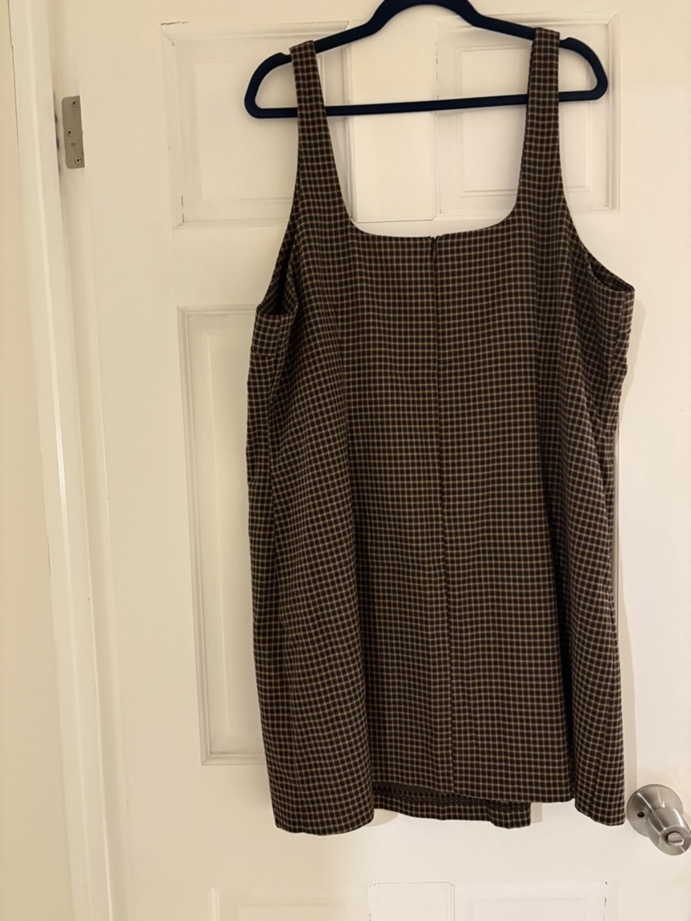 Banana Republic Brown Houndstooth Square-Neck Mini Dress - Picture 8 of 9